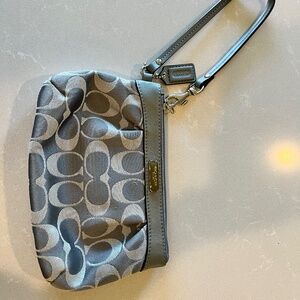 Coach wristlet in silver